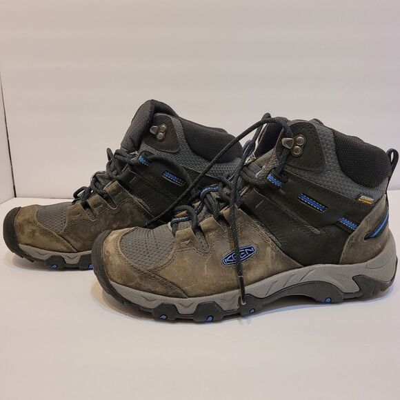 Keen Boots, Mens 10, style 1022326, Black/Green Leather, Waterproof‎